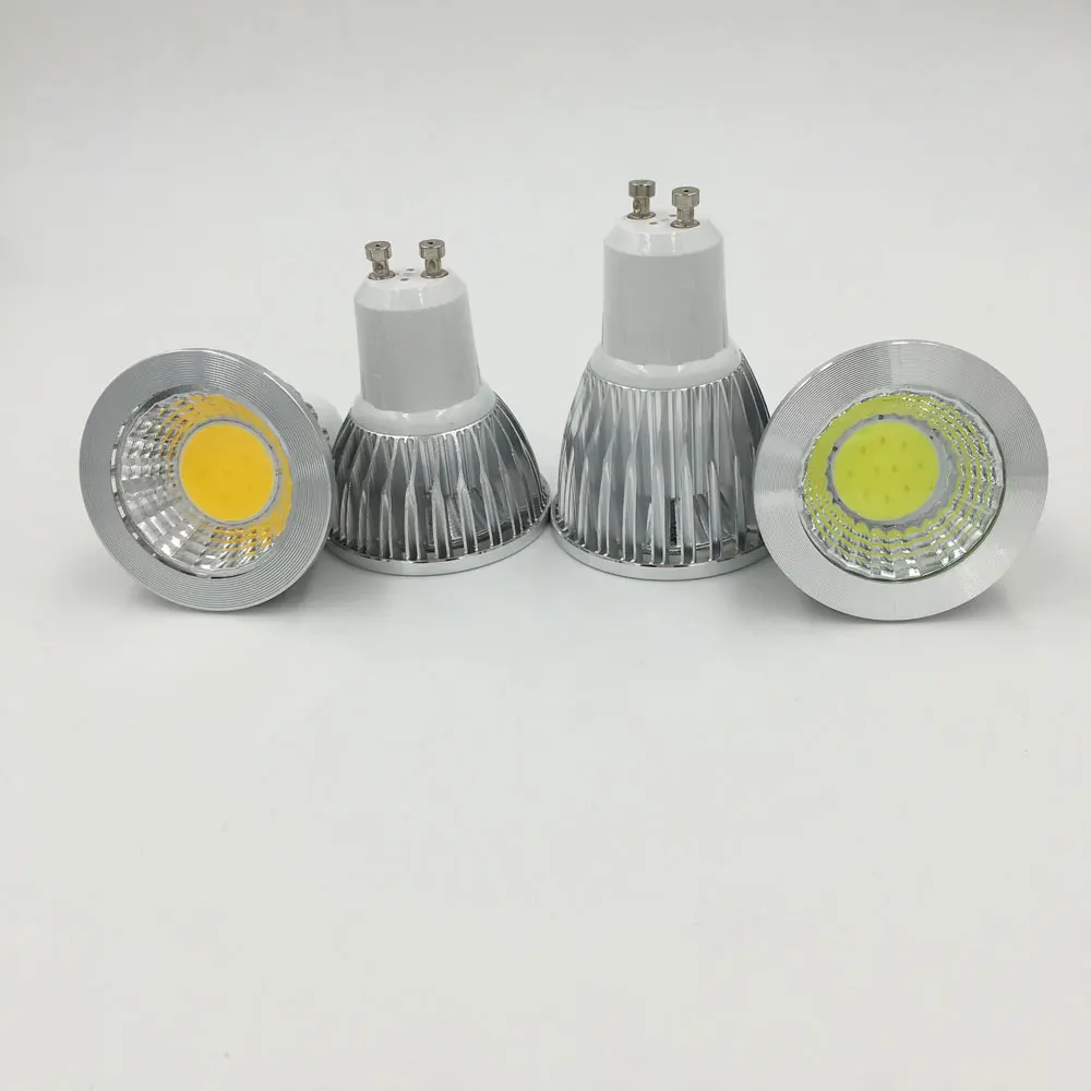 10 шт./Лот Бесплатная доставка COB GU10 LED 3 Вт 5 7 Светодиодный прожектор с регулируемой