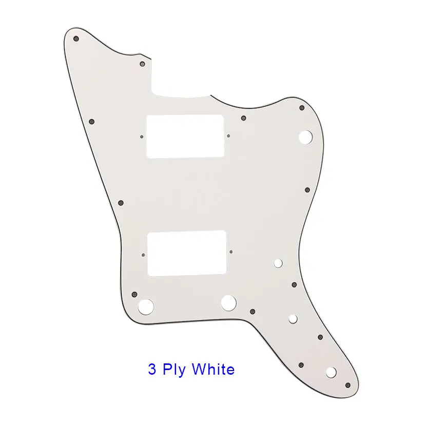 3 ply white Pleroo гитарные аксессуары накладки и 13 винтов для MIJ Jazzmaster гитары с PAF Humbuckers и без верхней кнопки управления - Цвет: 3 ply white