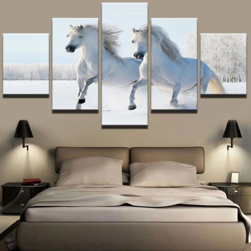 Мода холст для живописи Wall Art Печать на холсте домашний декор снега земли пейзаж