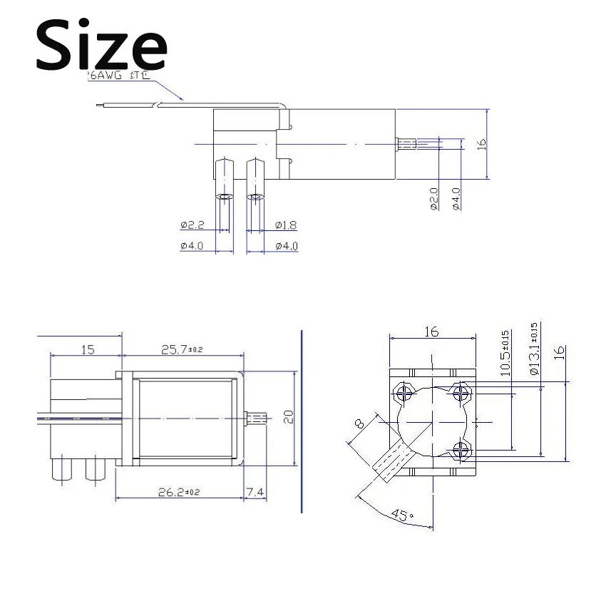 Миниатюрный электромагнитный клапан 24 в пост. Тока выхлопной газов не