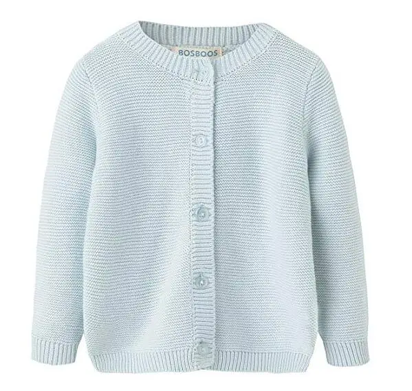 BOSBOOS/Зимний вязаный кардиган из 100% хлопка для маленьких девочек и мальчиков | Мать