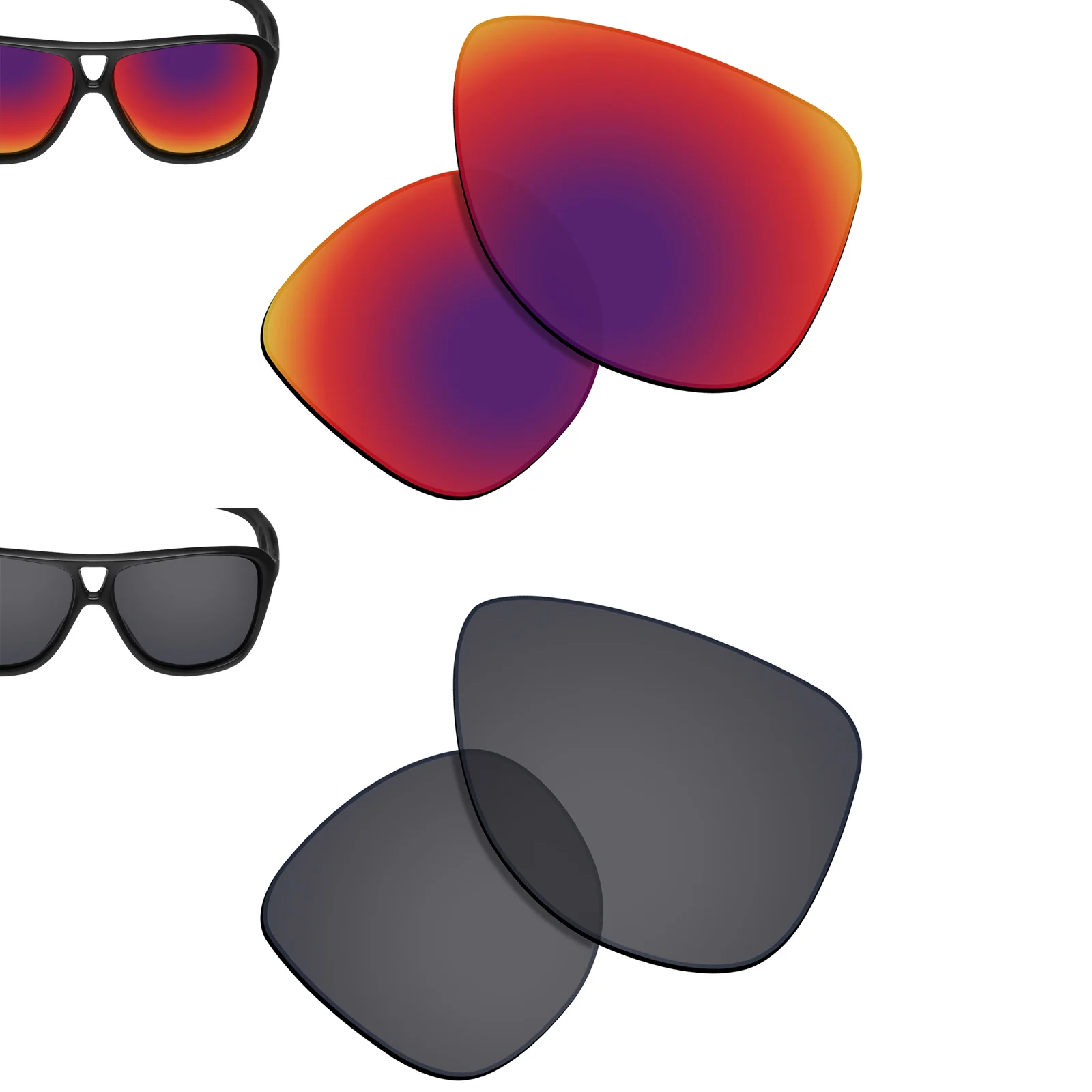 

2 пары поляризованных солнцезащитных очков SmartVLT, Сменные линзы для Oakley Dispatch 2-Midnight Sun, однотонные черные