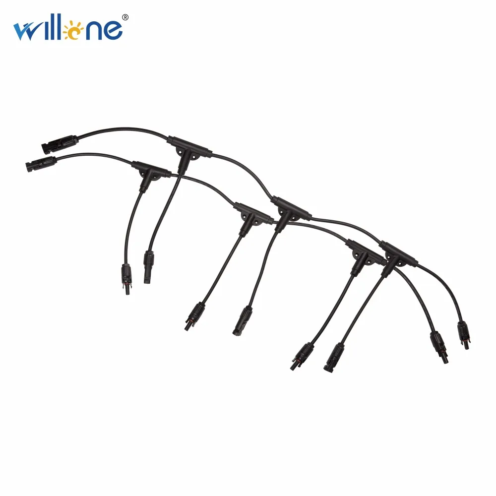 Willone Бесплатная доставка 1 пара Солнечный Т-образный кабель коннектор. |