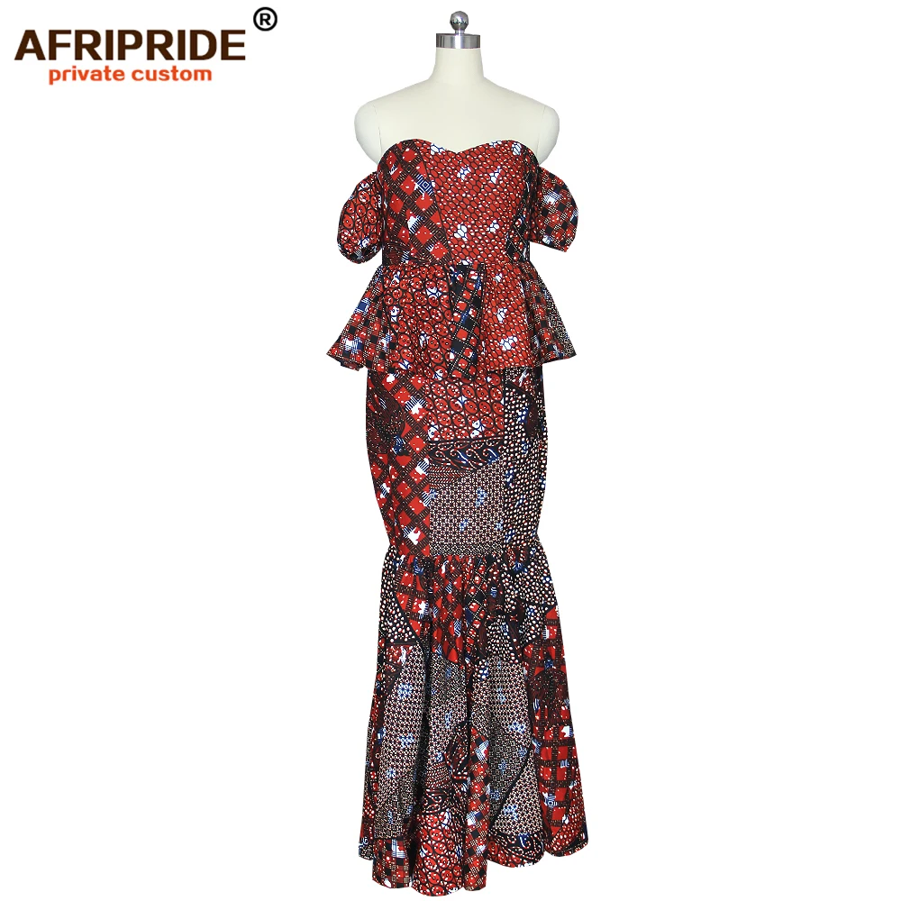 Женское платье с принтом AFRIPRIDE dashiki bazin riche ankara из чистого хлопка воском