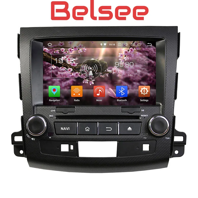 Автомагнитола Belsee 2 din Android 8 0 Восьмиядерный процессор стерео для Mitsubishi Outlander 2006-2012