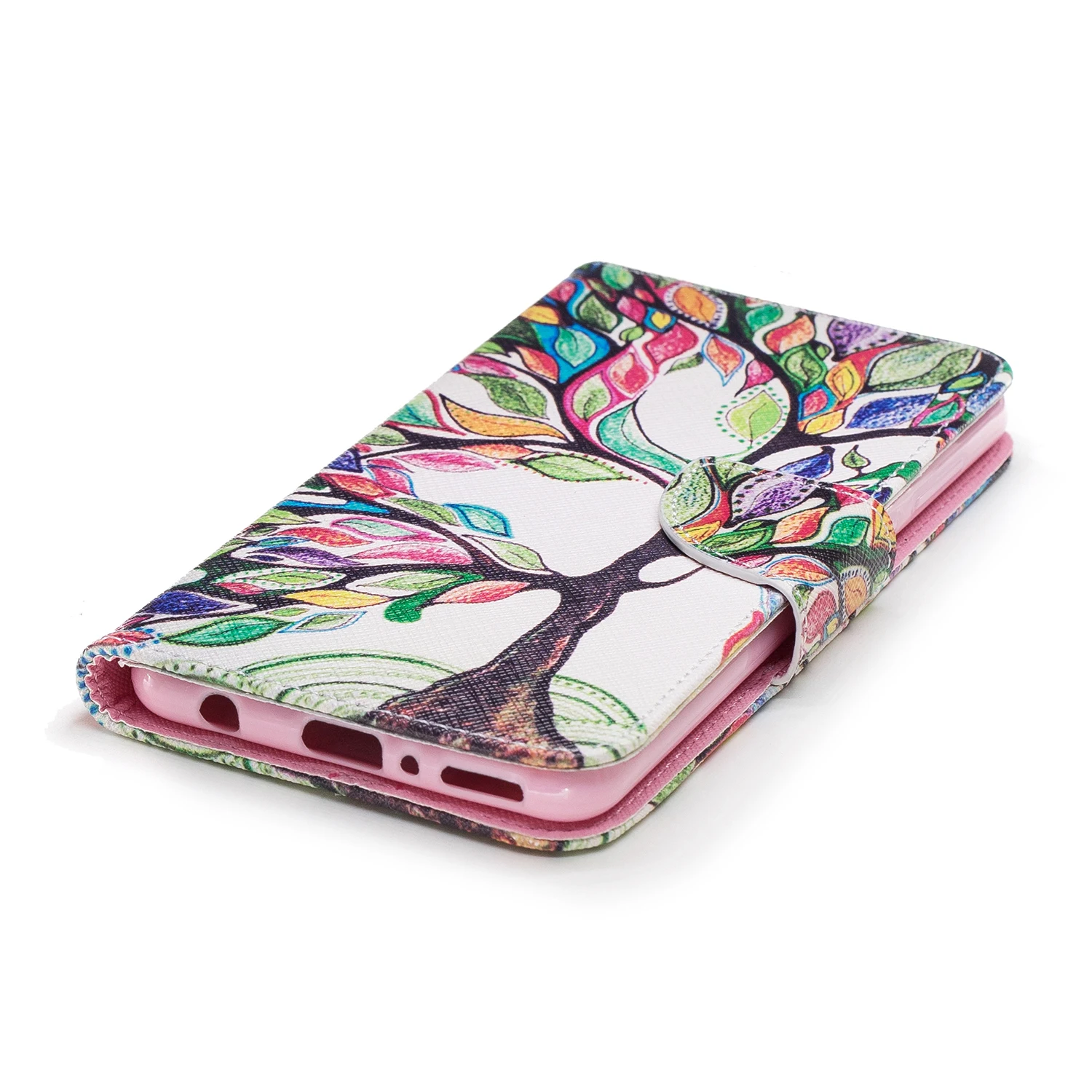for Huawei Y9 (2018)/ Enjoy 8 Plus Case Lovely Cute Painted Flip Folio Leahter Cover Wallet Stand Holder Phone Protective Bag | Мобильные