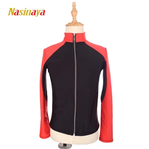 Куртка для фигурного катания, на молнии, для мальчиков, для тренировок, коньков, катания на коньках, теплая флисовая гимнастика