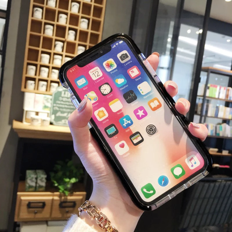 Роскошный чехол для телефона с алмазным узором iPhone X XR XS Max TPU Силиконовый