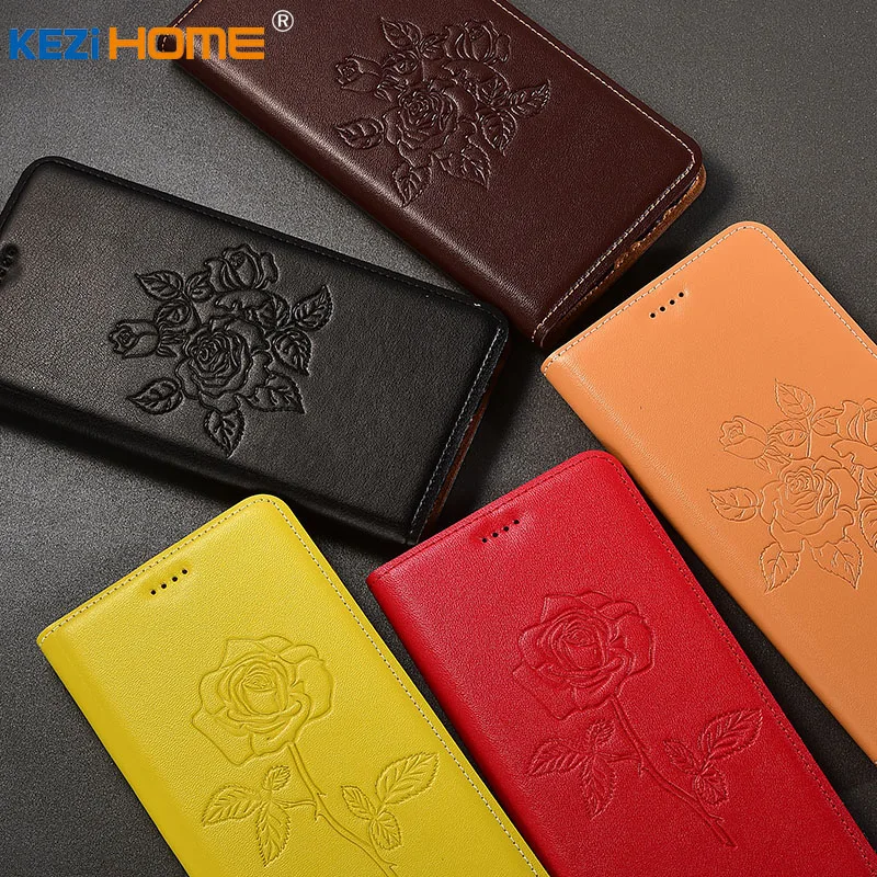 Чехол-книжка для ZTE Axon 7 Max рельефная мягкая задняя крышка из натуральной кожи тпу