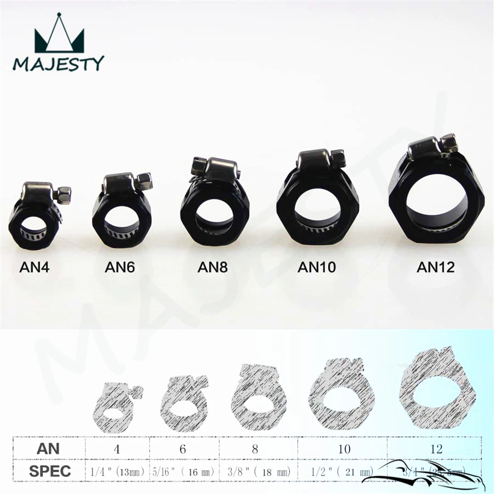 4AN AN 4 13 мм ID крышка для топливного шланга зажим отделочный фитинг 2 шт.|an fittings|fitting