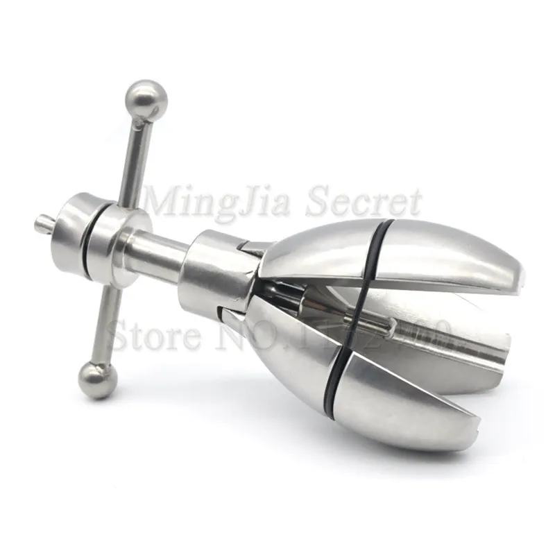 Sex Shop Stainless Steel Stretching Anal Dilator with Lock Anus Expanding Chastity Device Butt Plug Toys For Women Men | Красота и