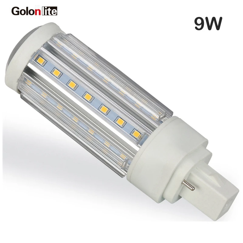 Golonlite светодиодный светильник g24 4 контактный 5 Вт 7 9 11 G24q G24d ПЛК лампа 360 градусов 100