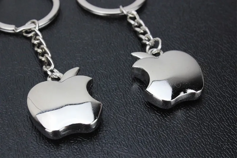 Милый металлический фигурный автомобильный брелок apple для мужчин и женщин, украшение для сумки, брелок для honda kia sportage Ford iPhone, брелок с логотипом, подвеска