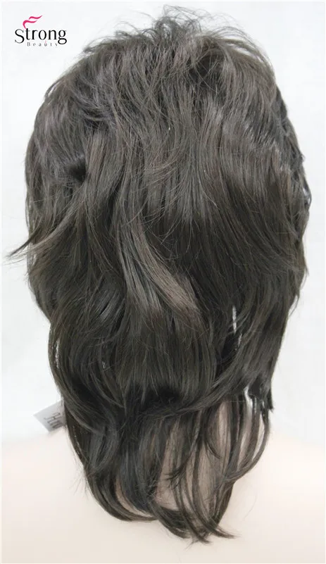 StrongBeauty короткий лохматый слоистый медный красный Классический колпачок полный синтетический парик женские парики выбор цвета - Цвет: 6 Chestnut Brown
