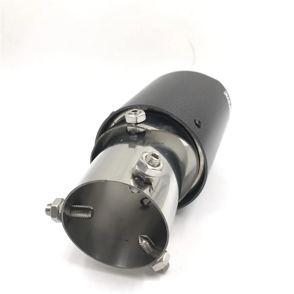 1x регулируемый угол Akrapovic наконечники из углеродного волокна для автомобиля выхлопная труба для Renault Opel автомобиль-Стайлинг универсальные автомобильные аксессуары