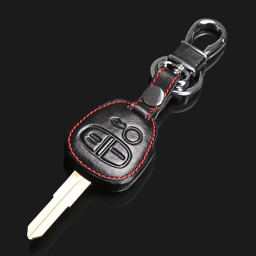 A Style black Высокое качество для MITSUBISHI OUTLANDER PAJERO Lancer EX/для Mitsubishi ASX кожаный чехол для ключей с 3 кнопками - Название цвета: A Style black