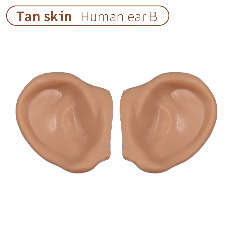 tan-skin-Human-ear-B Blyth кукла ухо человеческие уши, эльф Уши установлен с глиной, не требуется резки белая кожа, загар кожа, темная кожа, натуральная кожа - Цвет: tan-skin-Human-ear-B