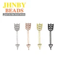 JHNBY 4 шт., подвески в виде стрелы, медные, латунные, свободные, бисер, микро циркониевые подвески, женские Украшения, браслеты, сделай сам