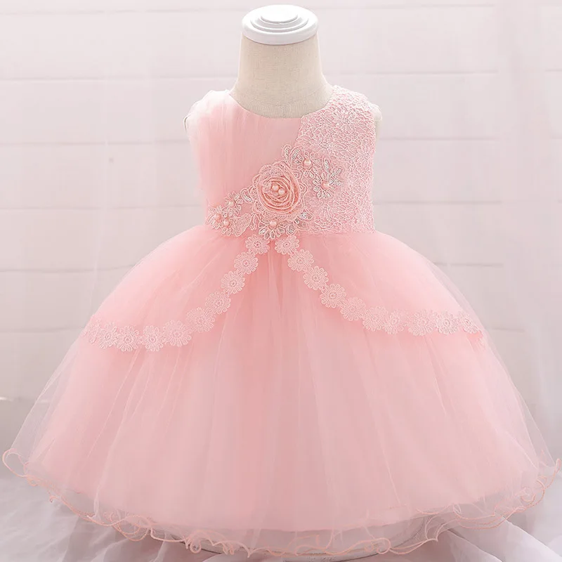 baby girl dress newborn summer princess flower beading ball gown fluffy costume first communion dresses baptism vestido | Детская одежда