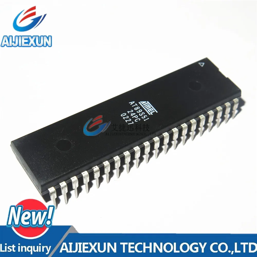 5 шт. AT89S51-24PC AT89S51 DIP40 8-битный микроконтроллер с 4K байтами в системе