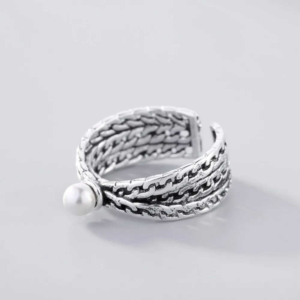 Chandler Lab Pearl большие геометрические кольца для мужчин и женщин античные черные