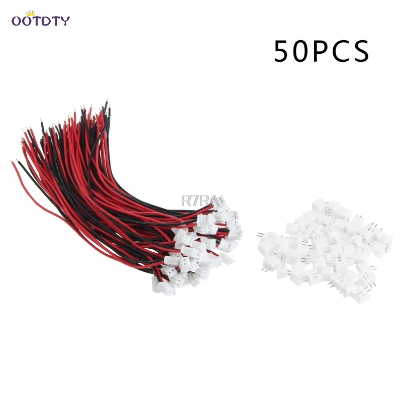 

50 комплектов Mini Micro JST 2,0 PH 2-контактный разъем провода, кабели 15 см/5.9in-TwFi