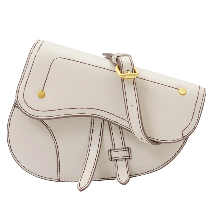 Классическая сумка из коровьей кожи Женская шикарная ретро модная на ремне через