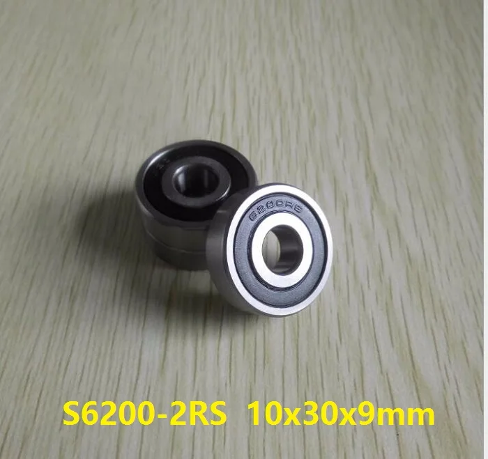 10 шт./лот ABEC-5 S6200RS S6200-2RS 10*30*9 мм шарикоподшипник из нержавеющей стали глубокий
