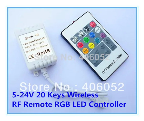 5 24 в 20 клавиш беспроводной РЧ пульт дистанционного RGB LED контроллер мини
