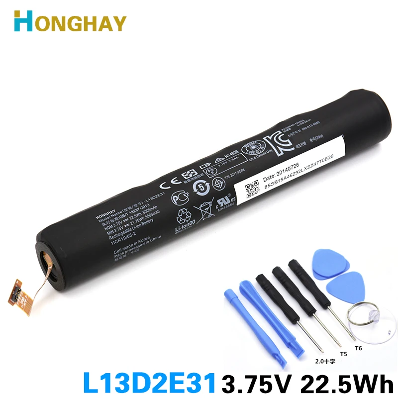 Оригинальный аккумулятор для планшета Honghay L13D2E31 Lenovo Yoga Tablet 8 Pad B6000 H 60044 L13C2E31 60043 V 3 75