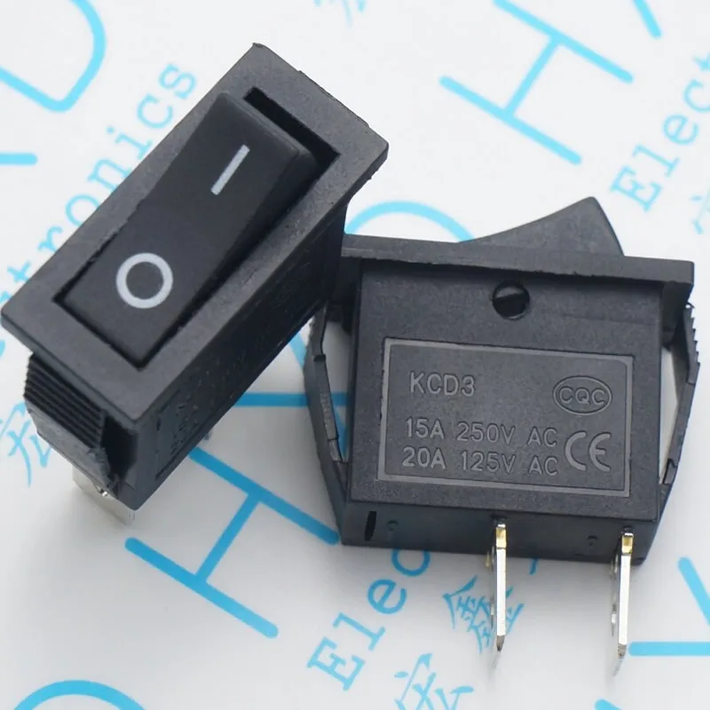 100 шт./ультратонкий клавишный переключатель KCD3-101N KCD2 черный 2 pin 2 клавишная передача 15 а/250 В Форма волны 100 шт./ультратонкий клавишный переключатель KCD3-101N KCD2 черный 2 pin 2 клавишная передача 15 а/250 В Форма волны