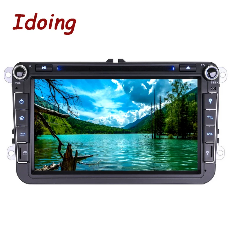 Idoing 2Din Android7.1 8 дюймов DVD Автомобильный мультимедийный плеер руль для VW polo GPS