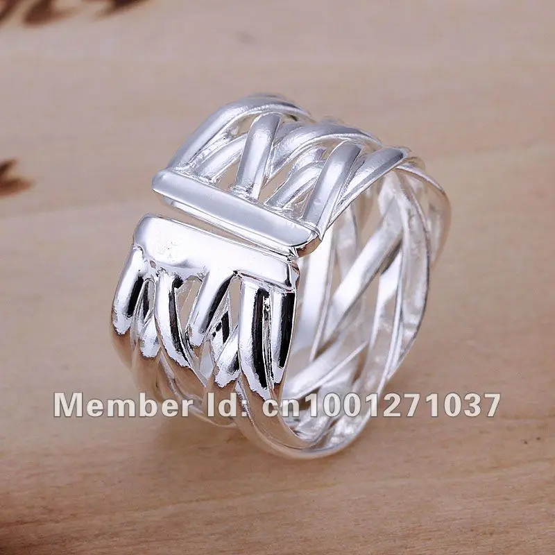 Оптовая продажа 2017 Rushed Anillos обручальное R022 Стерлинговое Серебро 925 Модные женские