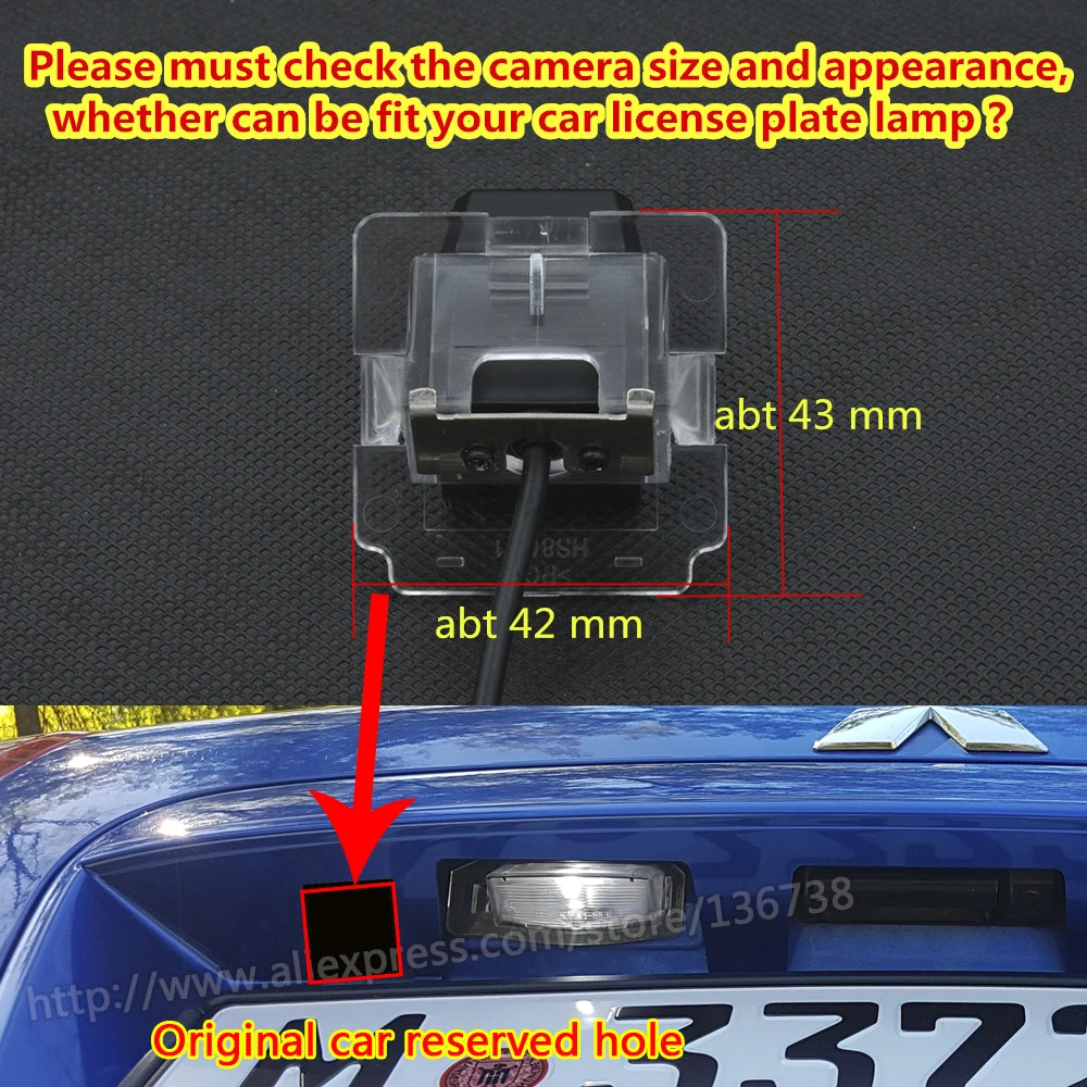 175 градусов Fisheye MCCD 12LED HD камера заднего вида Камера для Mitsubishi Outlander 2003 2004 2005 2006 2007 2008 2009 2012 автомобиля