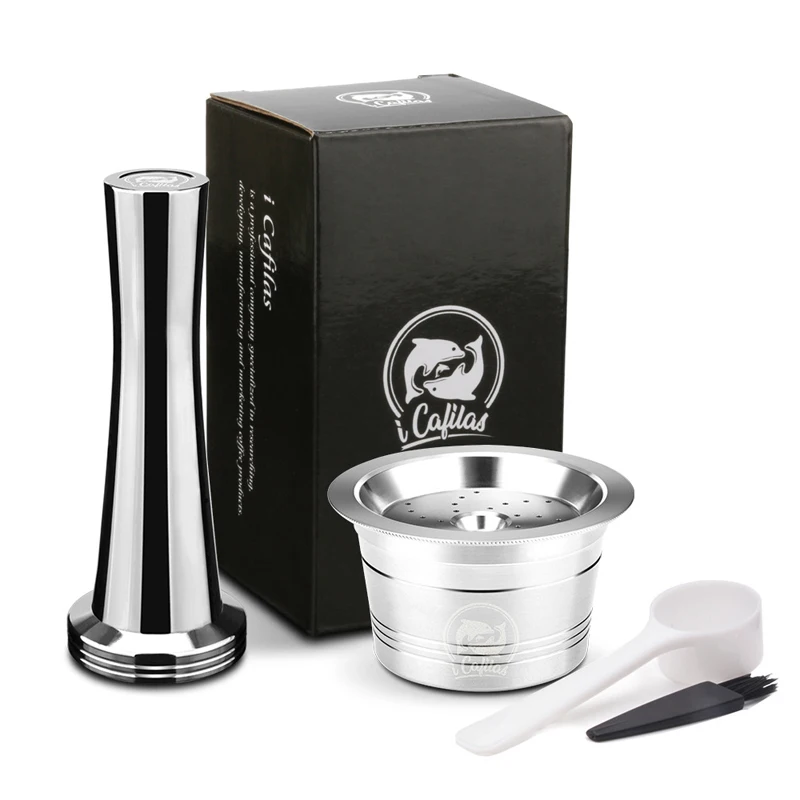 Нержавеющая сталь многоразового K-fee Crema кофе капсулы фильтры для Caffitaly Tchibo cafessimo чистый ALDI Expressi кофе вскрытия - Цвет: Светло-желтый