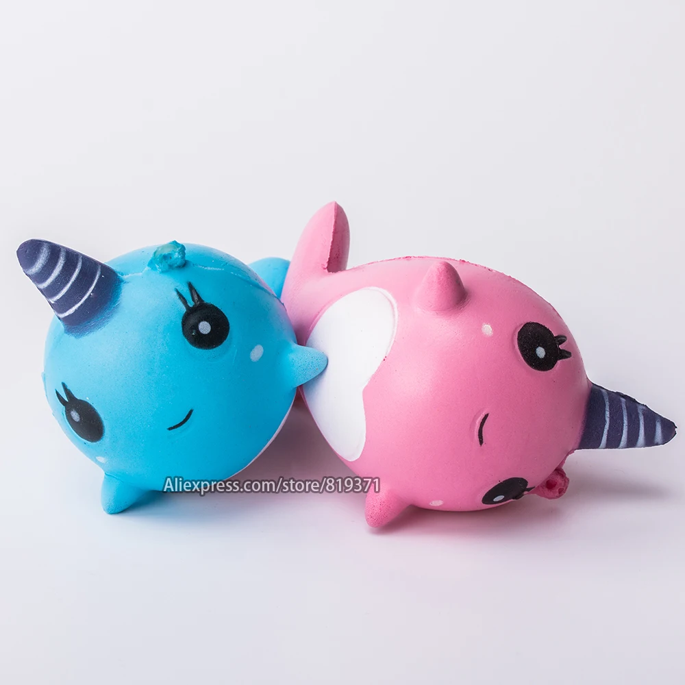 Сжимаемые кавайные киты Единорог сжимаемые медленно восстанавливающие форму