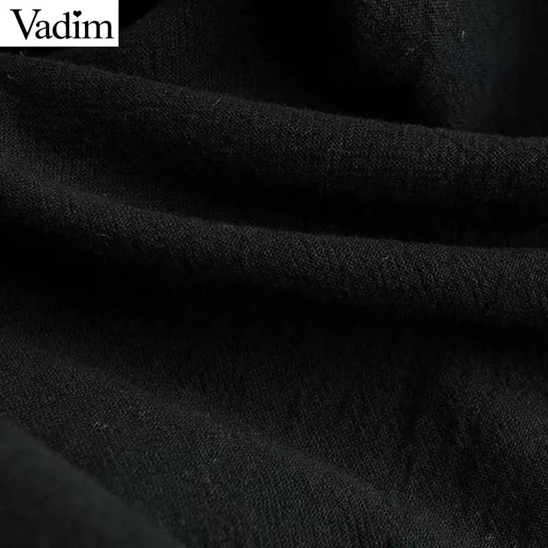 Vadim женский сексуальный однотонный черный v-образный вырез открытая спина