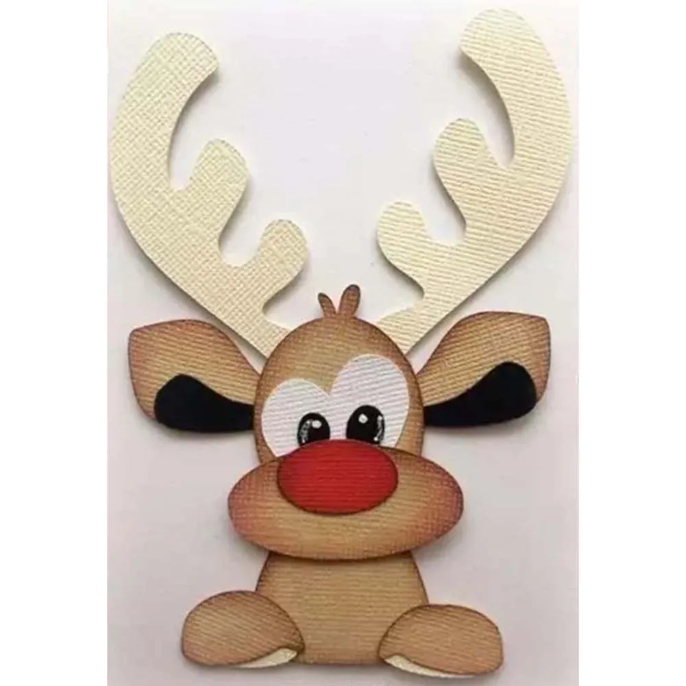 1 Set Deer Elk Design Carbon Steel Cutting Dies DIY Scrapbooking Emboss Paper Embossing Tool Cards Album Stencil Easy to Use | Дом и сад