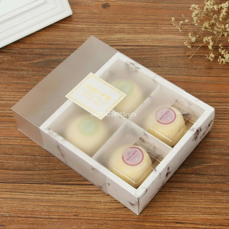 100 шт. прозрачные матовые коробки для тортов Mooncake упаковка коробка конфет