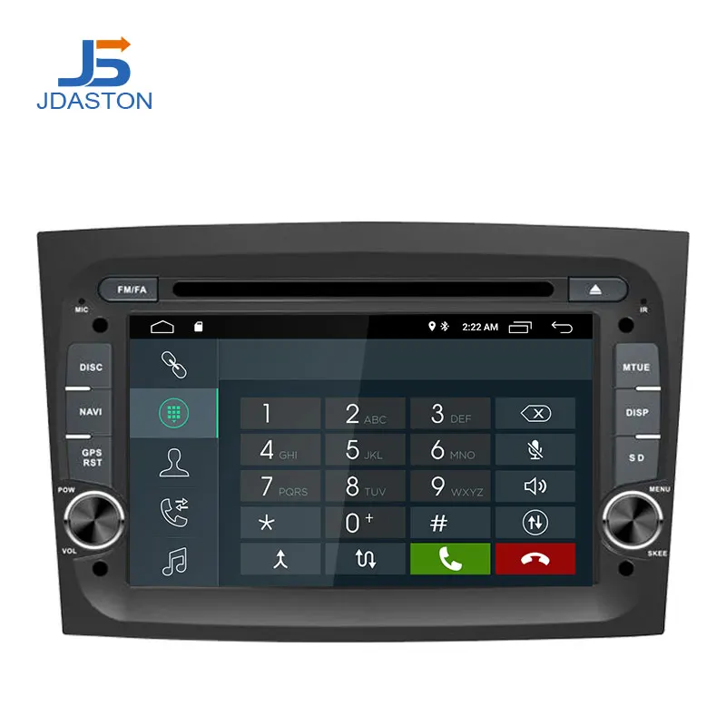 JDASTON Android 10 автомобильный DVD плеер для Fiat Doblo 2015 2016 GPS навигация один Din