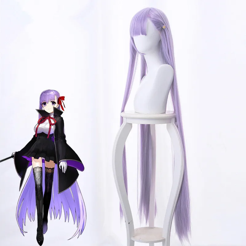 Fate EXTRA CCC косплей парик BB Byibyi черное пальто для девочек фиолетовые 120 см длинные