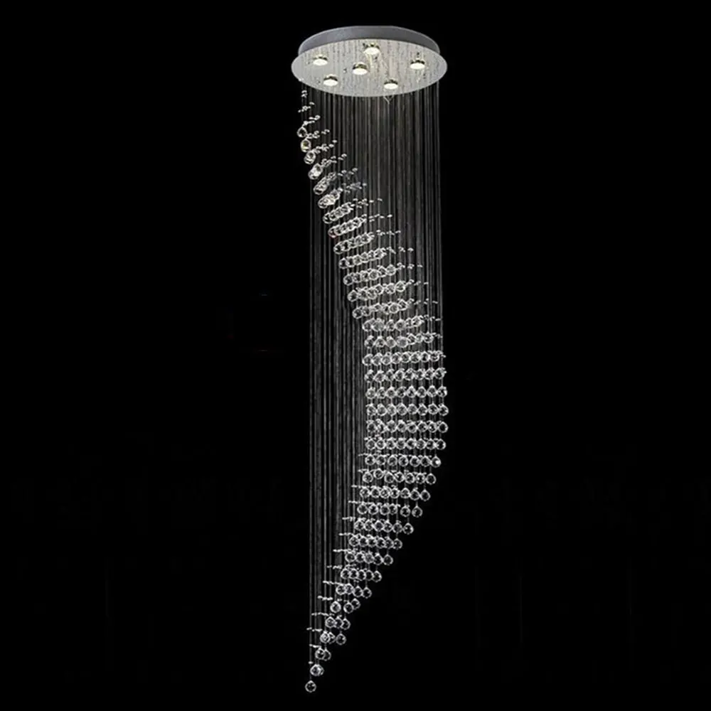 Спиральная люстра с подвеской 50*200 см|crystal chandelier lighting|modern crystal lightingchandelier lighting |