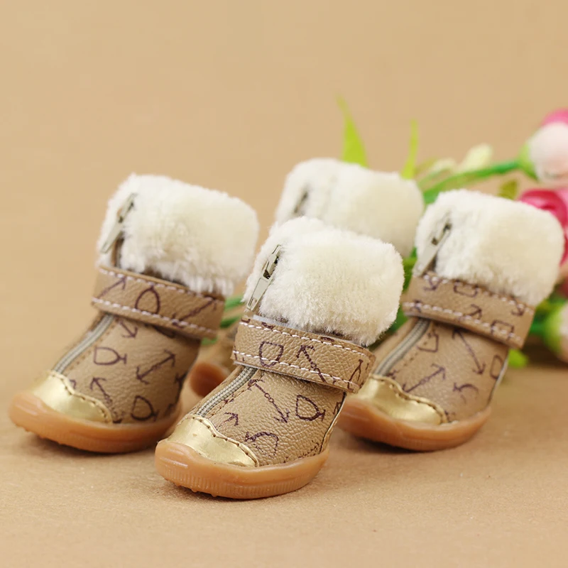 4 шт./компл. кожаная подошва теплые ботинки осень зима повседневная обувь для