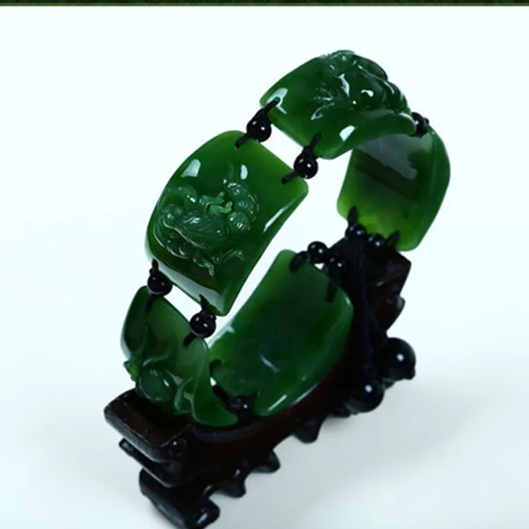 Hetian green браслет для избежания удачи правящий браслет-змейка | Украшения и
