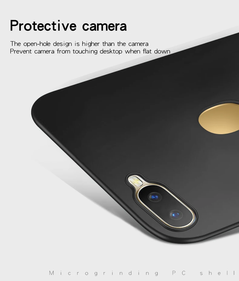 Гладкий чехол для OPPO AX7 ультратонкий жесткий защитный из поликарбоната s CPH1893