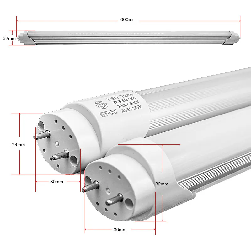 GT-Lite T8 LED Освещение Магнитный Балласт Удалить Стартер 2я 0.6 м G13 10 Вт SMD2835 Чтобы
