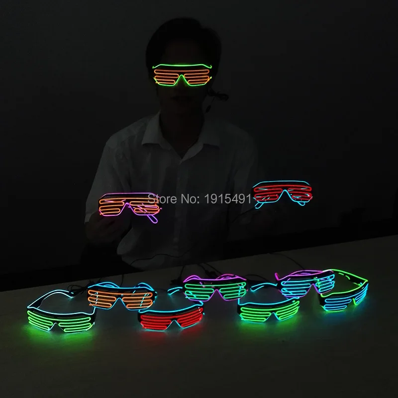 Цветные праздничные световые очки светодиодные мерцающие с контроллером|sunglasses