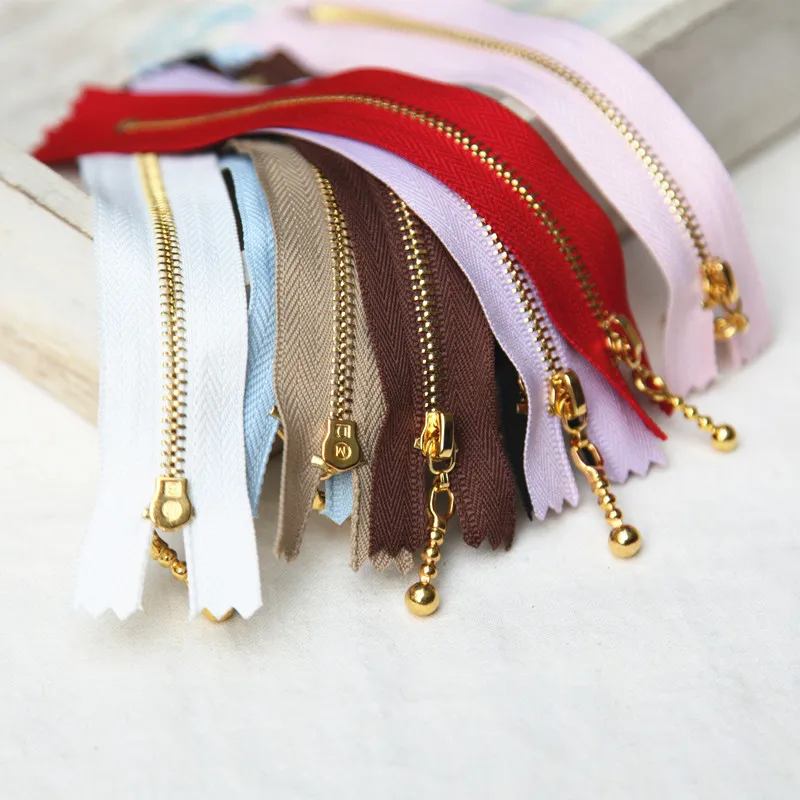 Молния металлическая золотистая для одежды 12/15/20/25/30 см|metal zippers|gold zippermetal zipper gold |