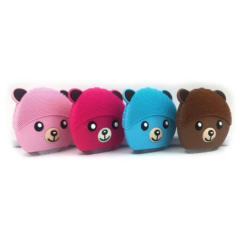 Электрическая Очищающая щетка для лица Mini Bear с зарядкой от USB силиконовое