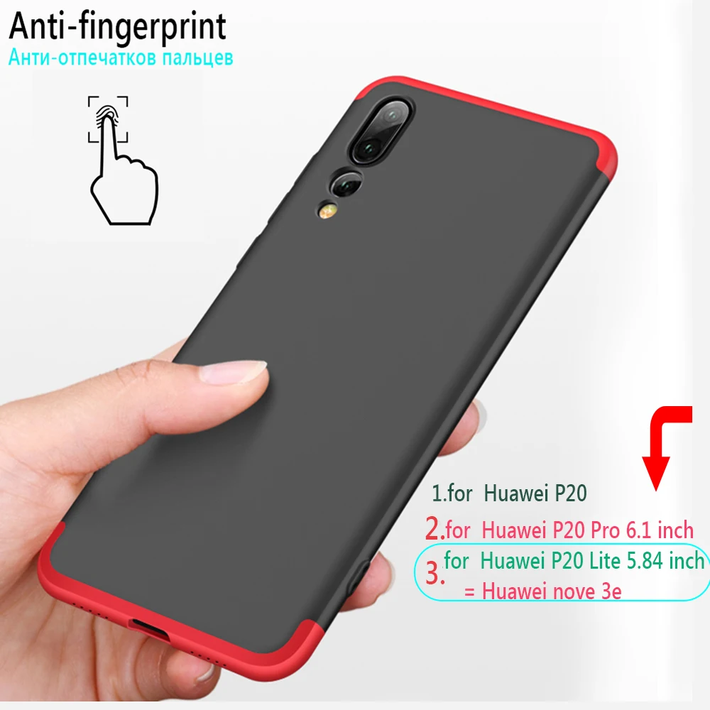 For Huawei P20 P8 P9 Pro lite 2017 Case 360 Full Body Hard Hybrid Plastic Protect Nova 3E P10 Plus Cover |